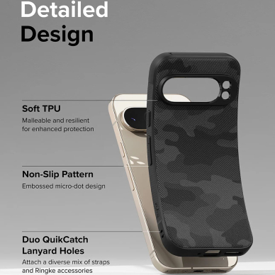 [Užsakomoji prekė] Dėklas Google Pixel 9 Pro - Ringke Onyx Design - Camo Black 4