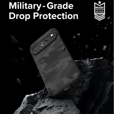 [Užsakomoji prekė] Dėklas Google Pixel 9 Pro - Ringke Onyx Design - Camo Black 6