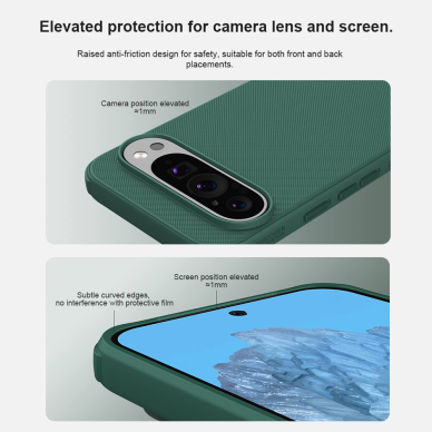 [Užsakomoji prekė] Dėklas Google Pixel 9 Pro XL - Nillkin Super Frosted Shield Pro - žalias 5