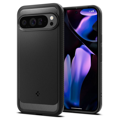 [Užsakomoji prekė] Dėklas Google Pixel 9 Pro XL - Spigen Rugged Armor - juodas