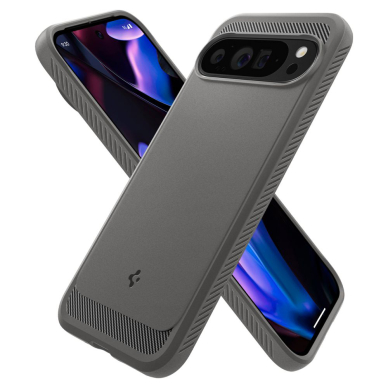 [Užsakomoji prekė] Dėklas Google Pixel 9 Pro XL - Spigen Rugged Armor - Marble Grey 1