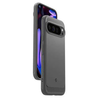 [Užsakomoji prekė] Dėklas Google Pixel 9 Pro XL - Spigen Rugged Armor - Marble Grey 5