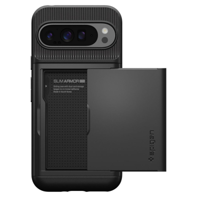 [Užsakomoji prekė] Dėklas Google Pixel 9 Pro XL - Spigen Slim Armor CS - juodas 4