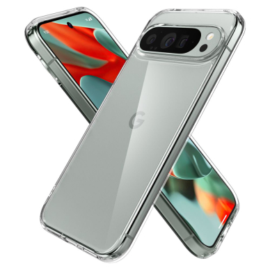 [Užsakomoji prekė] Dėklas Google Pixel 9 Pro XL - Spigen Ultra Hybrid - permatomas 1