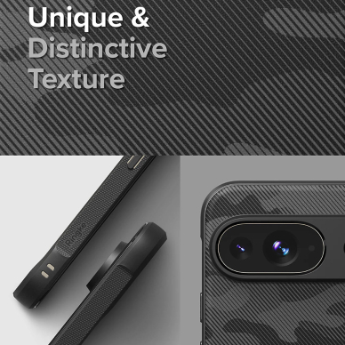 [Užsakomoji prekė] Dėklas Google Pixel 9 - Ringke Onyx Design - Camo Black 6