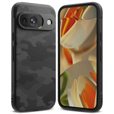 [Užsakomoji prekė] Dėklas Google Pixel 9 - Ringke Onyx Design - Camo Black