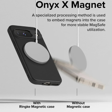 [Užsakomoji prekė] Dėklas Google Pixel 9 - Ringke Onyx MagSafe - Juodas 1