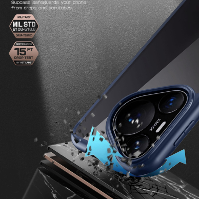 [Užsakomoji prekė] Dėklas Huawei Pura 70 Pro - Supcase Unicorn Beetle Style - Frost Blue 5