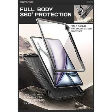 [Užsakomoji prekė] Dėklas iPad Air 11 (2024) - Supcase Unicorn Beetle Pro - juodas 2