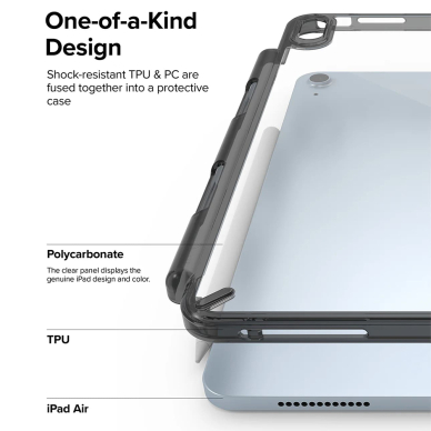 [Užsakomoji prekė] Dėklas iPad Air 4 (2020) / Air 5 (2022) / Air 11 (2024) - Ringke Fusion - Smoke Black 6