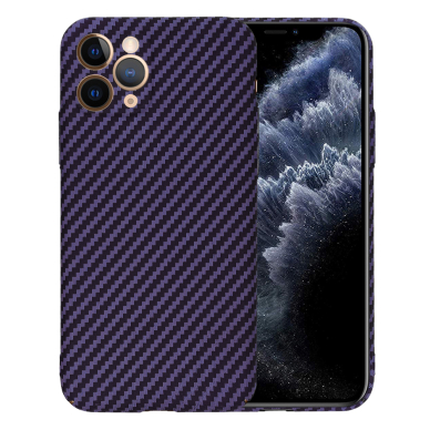 [Užsakomoji prekė] Dėklas iPhone 11 Pro - Techsuit Carbonite FiberShell - violetinis