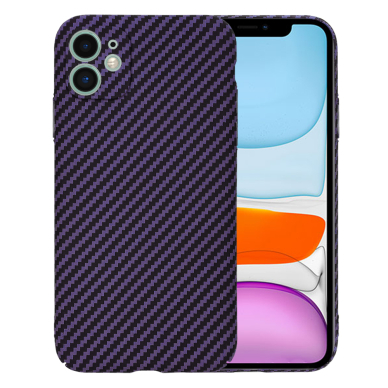 [Užsakomoji prekė] Dėklas iPhone 11 - Techsuit Carbonite FiberShell - violetinis