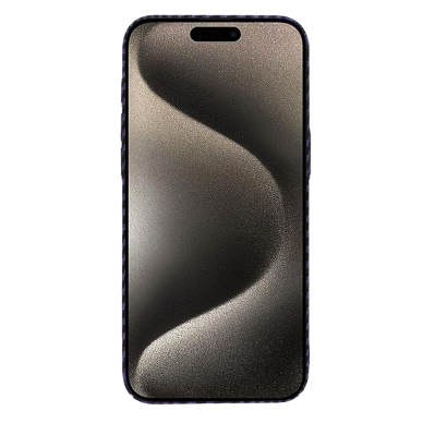 [Užsakomoji prekė] Dėklas iPhone 15 Pro Max - Techsuit Carbonite FiberShell - violetinis 1