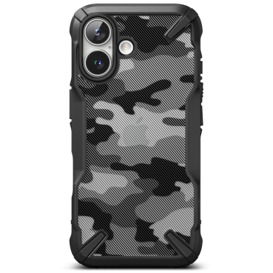 [Užsakomoji prekė] Dėklas iPhone 16 Plus - Ringke Fusion X Design - Camo Black 1