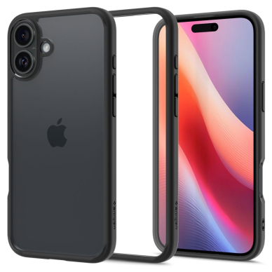 [Užsakomoji prekė] Dėklas iPhone 16 Plus - Spigen Ultra Hybrid - Matte Black