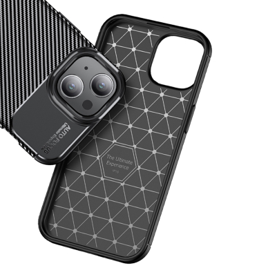 [Užsakomoji prekė] Dėklas iPhone 16 Plus - Techsuit CarbonFiber - juodas 2