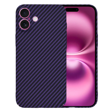 [Užsakomoji prekė] Dėklas iPhone 16 Plus - Techsuit Carbonite FiberShell - Violetinis