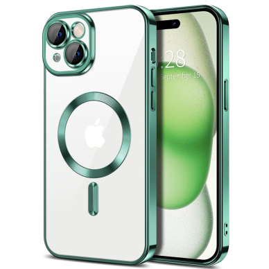 [Užsakomoji prekė] Dėklas iPhone 16 Plus - Techsuit Luxury Crystal MagSafe - Light Green