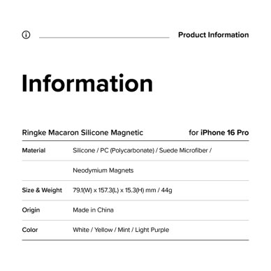 [Užsakomoji prekė] Dėklas iPhone 16 Pro - Macaron Silicone MagSafe - Rožinis 15