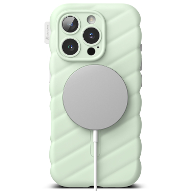 [Užsakomoji prekė] Dėklas iPhone 16 Pro - Macaron Silicone MagSafe - Mint 2