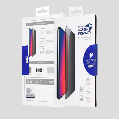 [Užsakomoji prekė] Dėklas iPhone 16 Pro Max - Dux Ducis Tempered Glass Privacy - Juodas 4