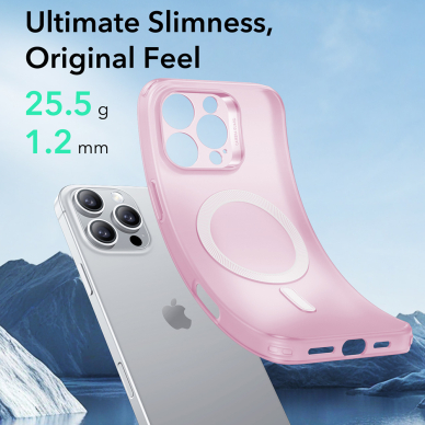 [Užsakomoji prekė] Dėklas iPhone 16 Pro Max - ESR Zero HaloLock - Frosted Pink 2