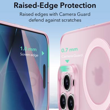 [Užsakomoji prekė] Dėklas iPhone 16 Pro Max - ESR Zero HaloLock - Frosted Pink 3