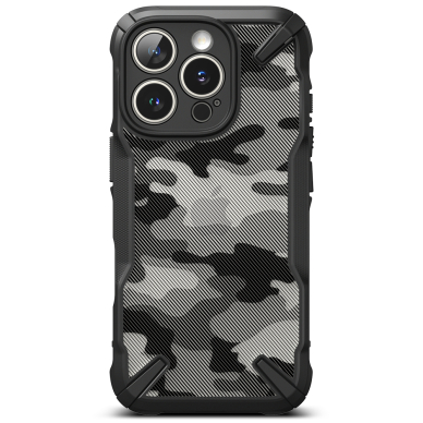 [Užsakomoji prekė] Dėklas iPhone 16 Pro Max - Ringke Fusion X Design - Camo Black 1