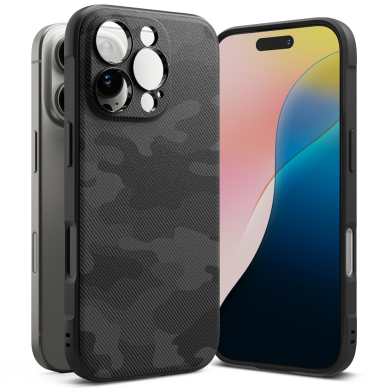 [Užsakomoji prekė] Dėklas iPhone 16 Pro Max - Ringke Onyx Design - Camo Black 3