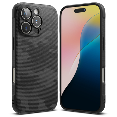 [Užsakomoji prekė] Dėklas iPhone 16 Pro Max - Ringke Onyx Design - Camo Black