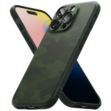 [Užsakomoji prekė] Dėklas iPhone 16 Pro Max - Ringke Onyx Design - Camo Green 2