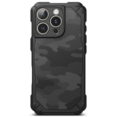 [Užsakomoji prekė] Dėklas iPhone 16 Pro Max - Ringke Rugged Gear - Camo Black 1