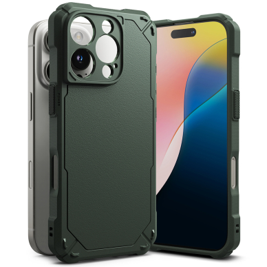 [Užsakomoji prekė] Dėklas iPhone 16 Pro Max - Ringke Rugged Gear - Dark Green 3