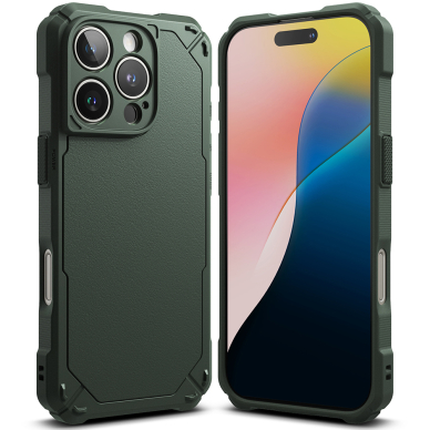 [Užsakomoji prekė] Dėklas iPhone 16 Pro Max - Ringke Rugged Gear - Dark Green