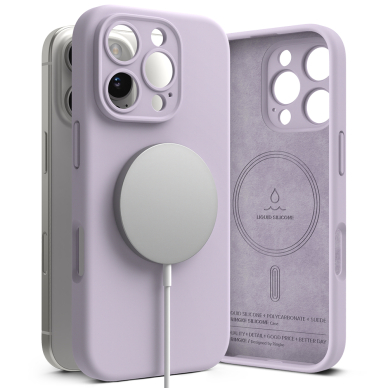 [Užsakomoji prekė] Dėklas iPhone 16 Pro Max - Ringke Silicone Magnetic MagSafe - Lavender 4