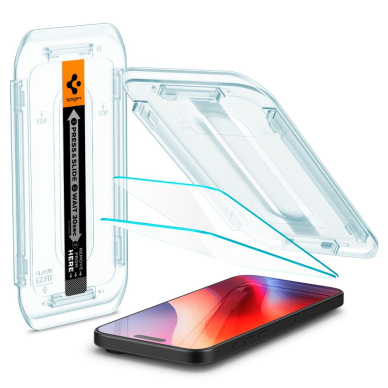 [Užsakomoji prekė] Dėklas iPhone 16 Pro Max (set of 2) - Spigen Glas.tR EZ FIT - Skaidrus 2