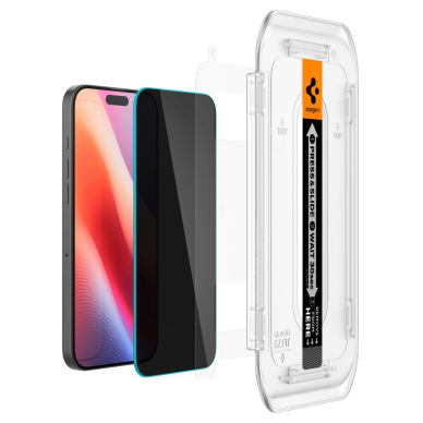 [Užsakomoji prekė] Dėklas iPhone 16 Pro Max (set of 2) - Spigen Glas.tR EZ FIT - Privacy 3