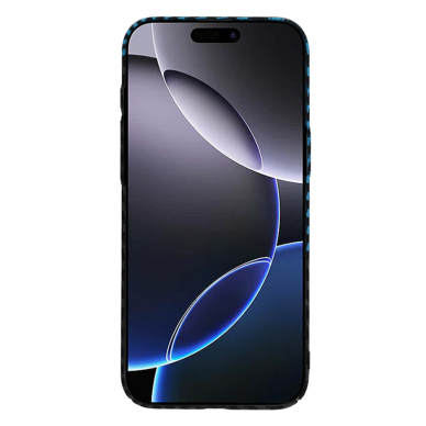 [Užsakomoji prekė] Dėklas iPhone 16 Pro Max - Techsuit Carbonite FiberShell - Mėlynas Pulse 1