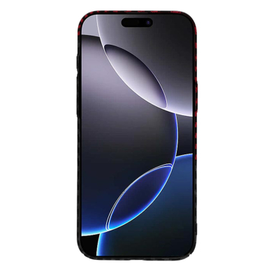 [Užsakomoji prekė] Dėklas iPhone 16 Pro Max - Techsuit Carbonite FiberShell - Raudonas Vortex 1