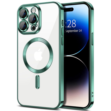 [Užsakomoji prekė] Dėklas iPhone 16 Pro Max - Techsuit Luxury Crystal MagSafe - Light Green