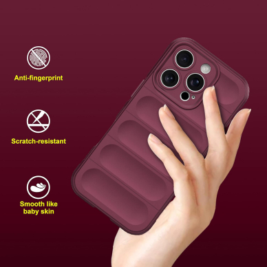 [Užsakomoji prekė] Dėklas iPhone 16 Pro Max - Techsuit Magic Shield - Bordo 3