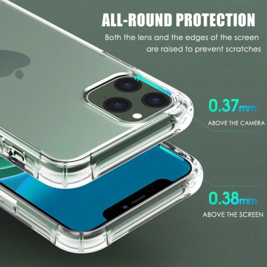 [Užsakomoji prekė] Dėklas iPhone 16 Pro Max - Techsuit Shockproof Clear Silicone - permatomas 2