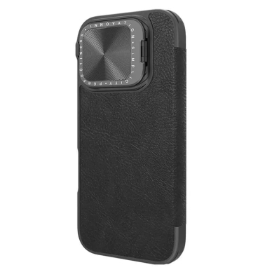 [Užsakomoji prekė] Dėklas iPhone 16 Pro - Nillkin Qin Prop Leather Case - Juodas 2