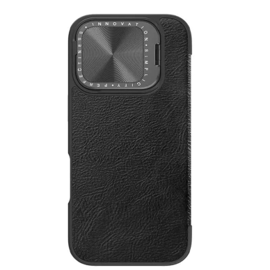 [Užsakomoji prekė] Dėklas iPhone 16 Pro - Nillkin Qin Prop Leather Case - Juodas 3