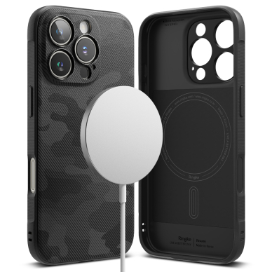 [Užsakomoji prekė] Dėklas iPhone 16 Pro - Ringke Onyx MagSafe - Camo Black