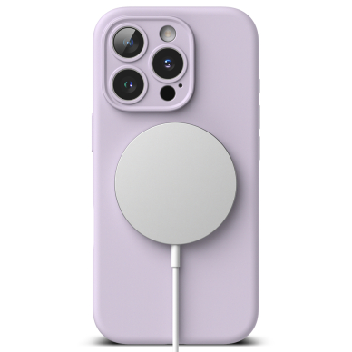 [Užsakomoji prekė] Dėklas iPhone 16 Pro - Ringke Silicone Magnetic MagSafe - Lavender 2