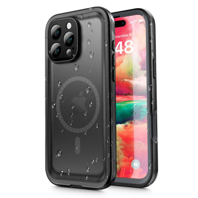 [Užsakomoji prekė] Dėklas iPhone 16 Pro - ShellBox Waterproof IP68 Case - juodas