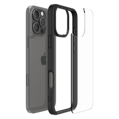 [Užsakomoji prekė] Dėklas iPhone 16 Pro - Spigen Ultra Hybrid - Matte Black 4