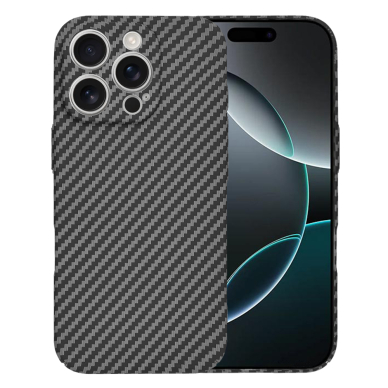 [Užsakomoji prekė] Dėklas iPhone 16 Pro - Techsuit Carbonite FiberShell - Juodas