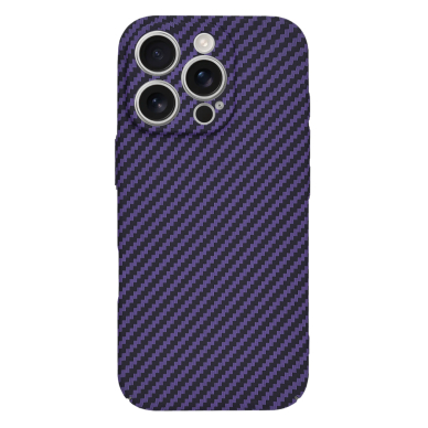 [Užsakomoji prekė] Dėklas iPhone 16 Pro - Techsuit Carbonite FiberShell - Violetinis 2